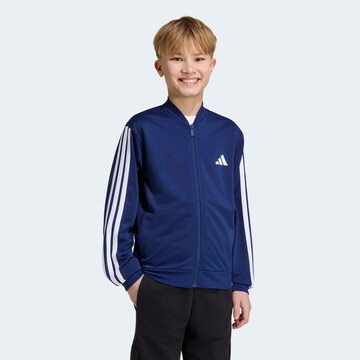 ADIDAS SPORTSWEAR Athletic Zip-Up Hoodie in Blue