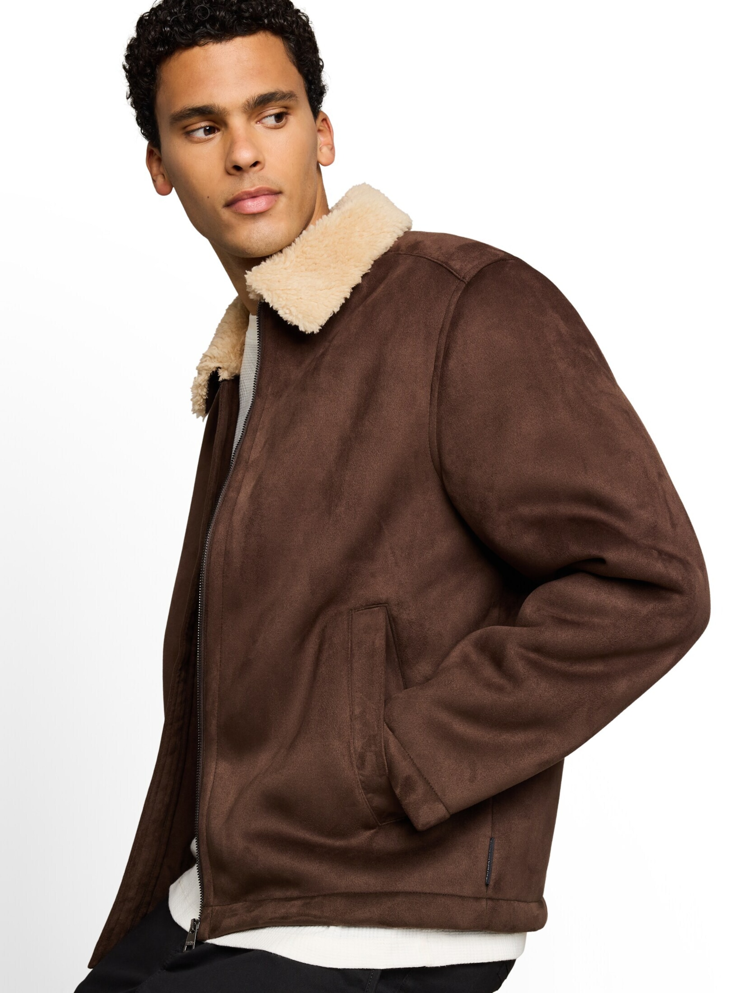 TOM TAILOR DENIM Winterjacke in Braun