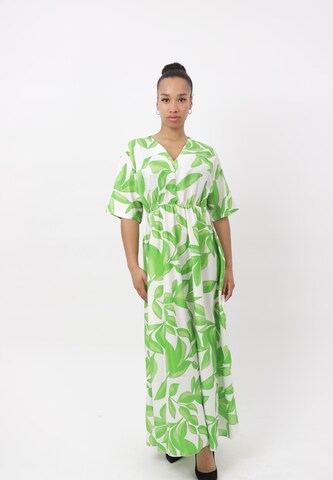 Elara Dress in Green: front