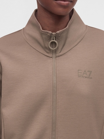 Giacca di felpa di EA7 Emporio Armani in marrone
