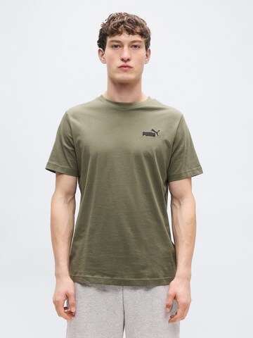 PUMA Functioneel shirt 'Essentials No.1' in Groen: voorkant