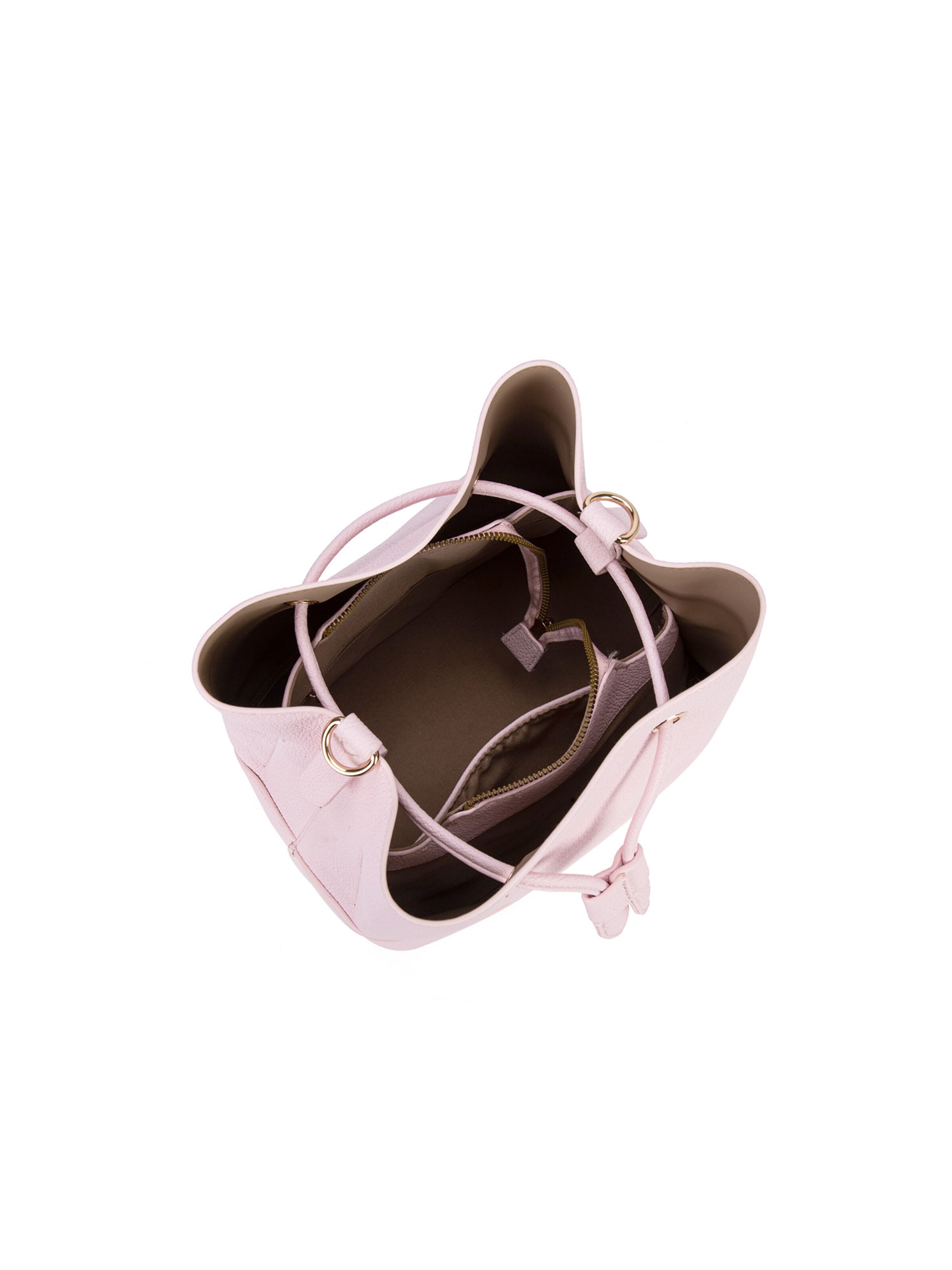 Borsa a mano 'Borsa a Mano Donna Vegan Leather con Coulisse e Tracolla Rimovibile' di Diana&Co. in rosa