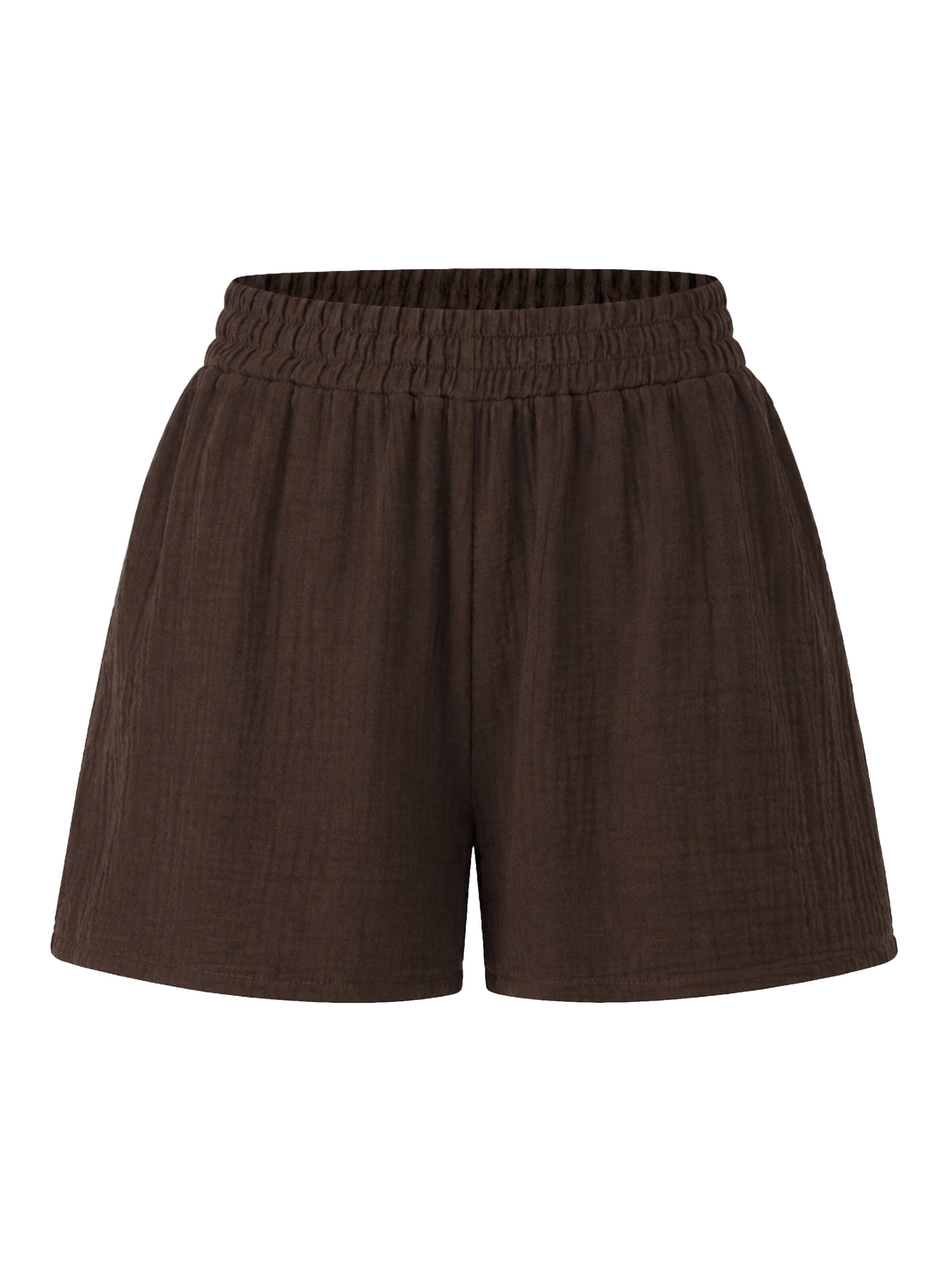 SASSYCLASSY Trousers in Brown: front