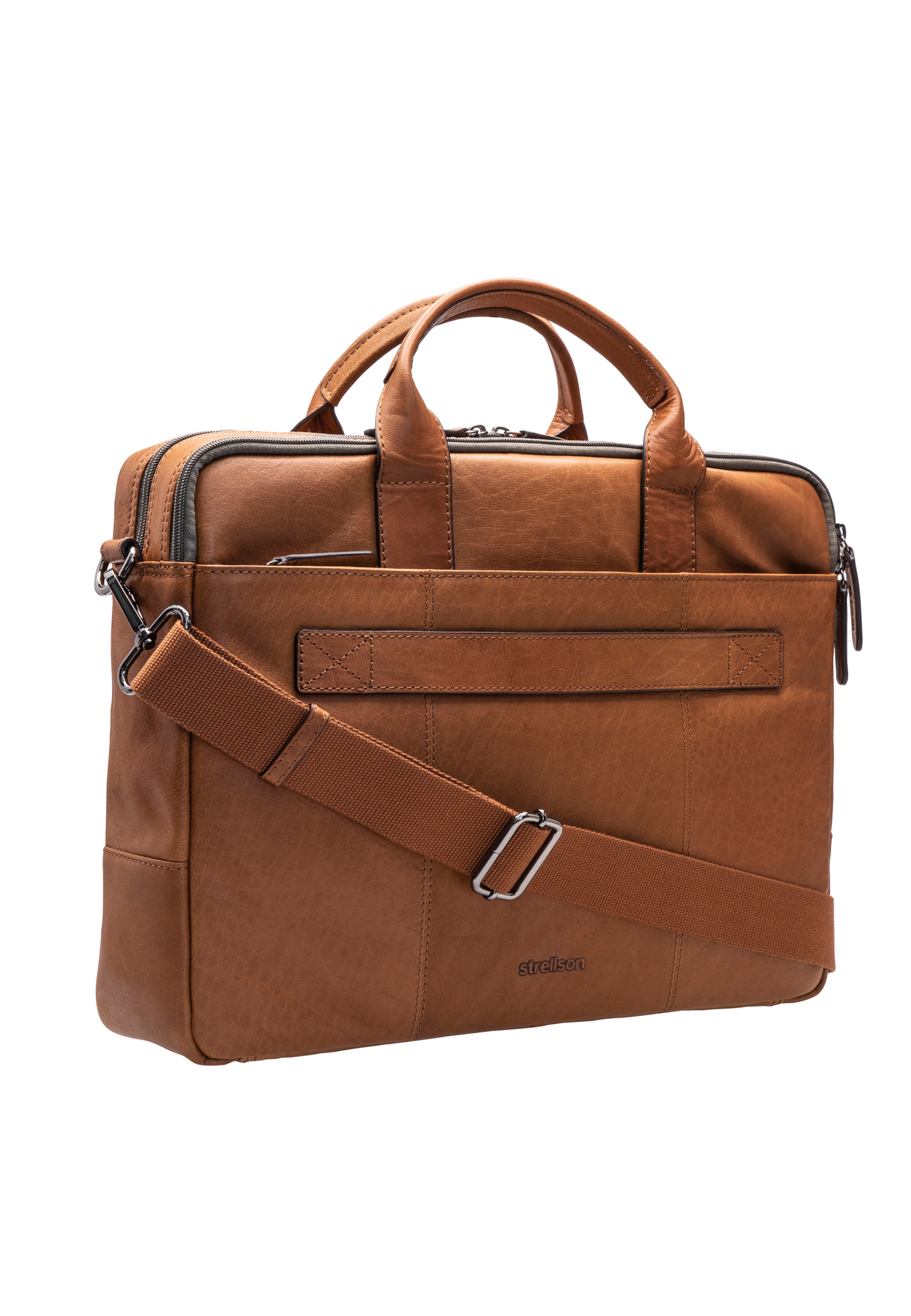 STRELLSON Document Bag 'Hyde Park' in Brown