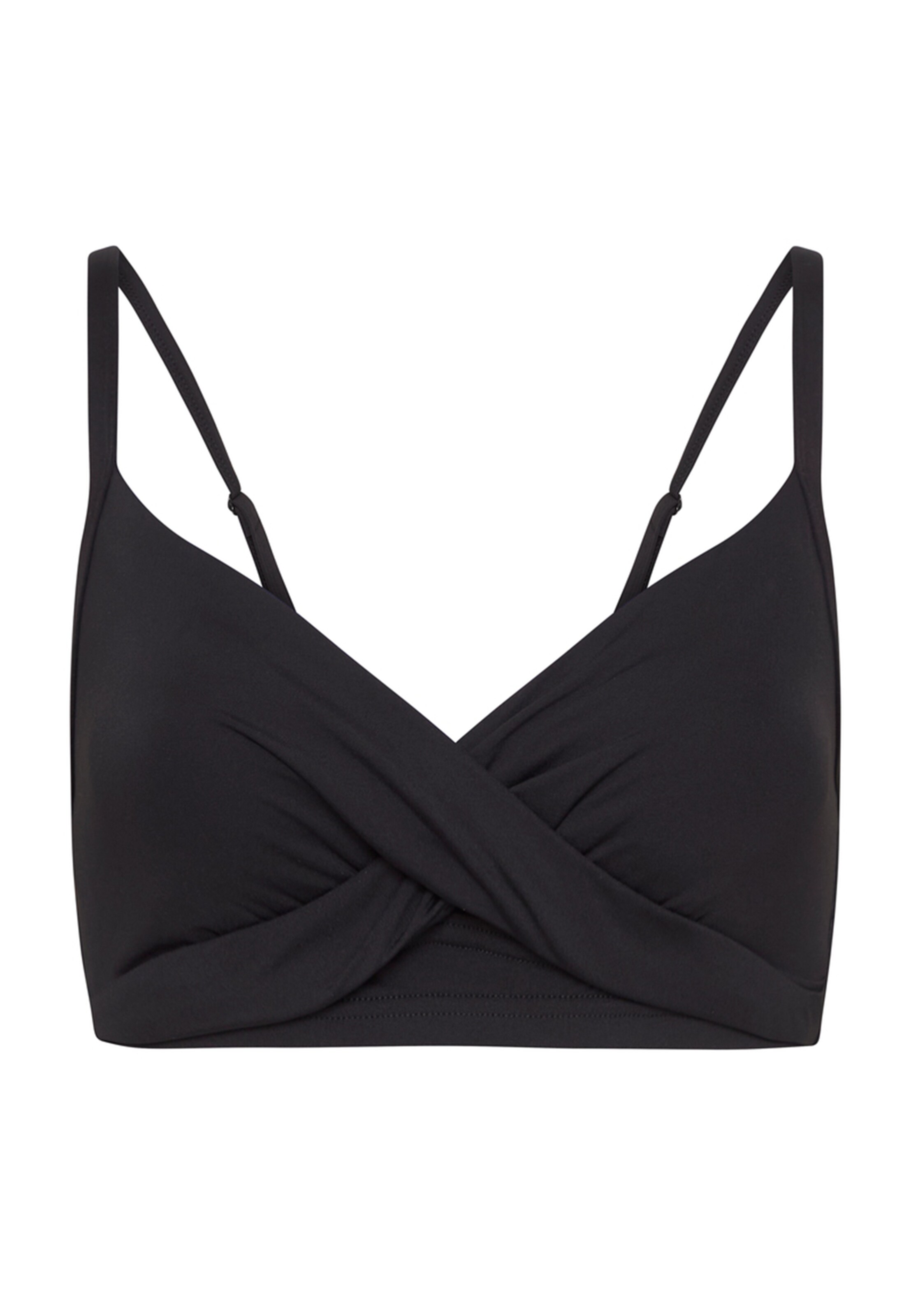 SEA LEVEL Triangel Bikinitop 'Essentials' in Schwarz: Vorderseite