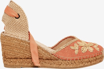 Sandales 'Alpargata Cuña 7 cm' Alhamas en orange : devant