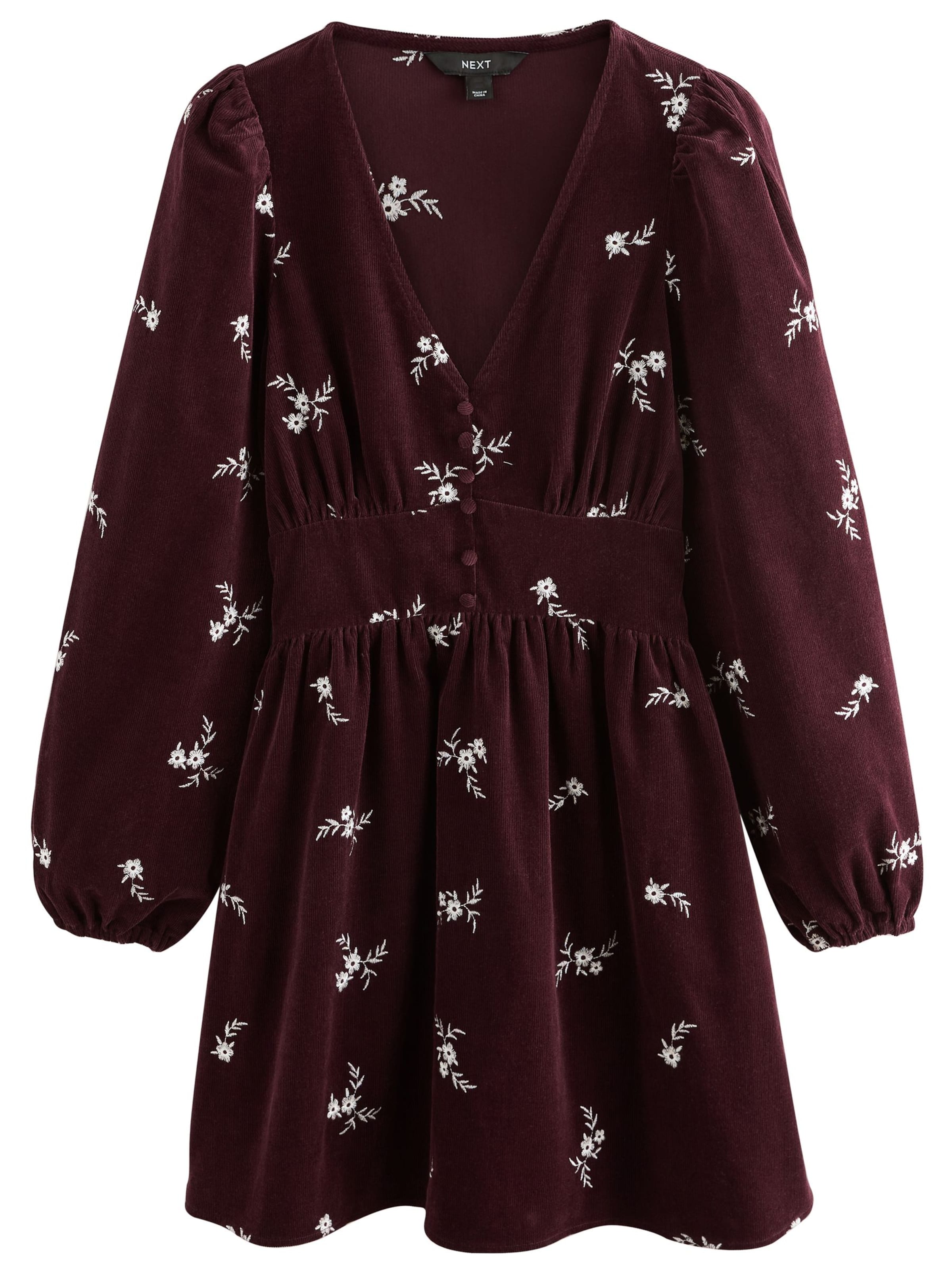 Next Klänning i mörkbrun / vit, Produktvy