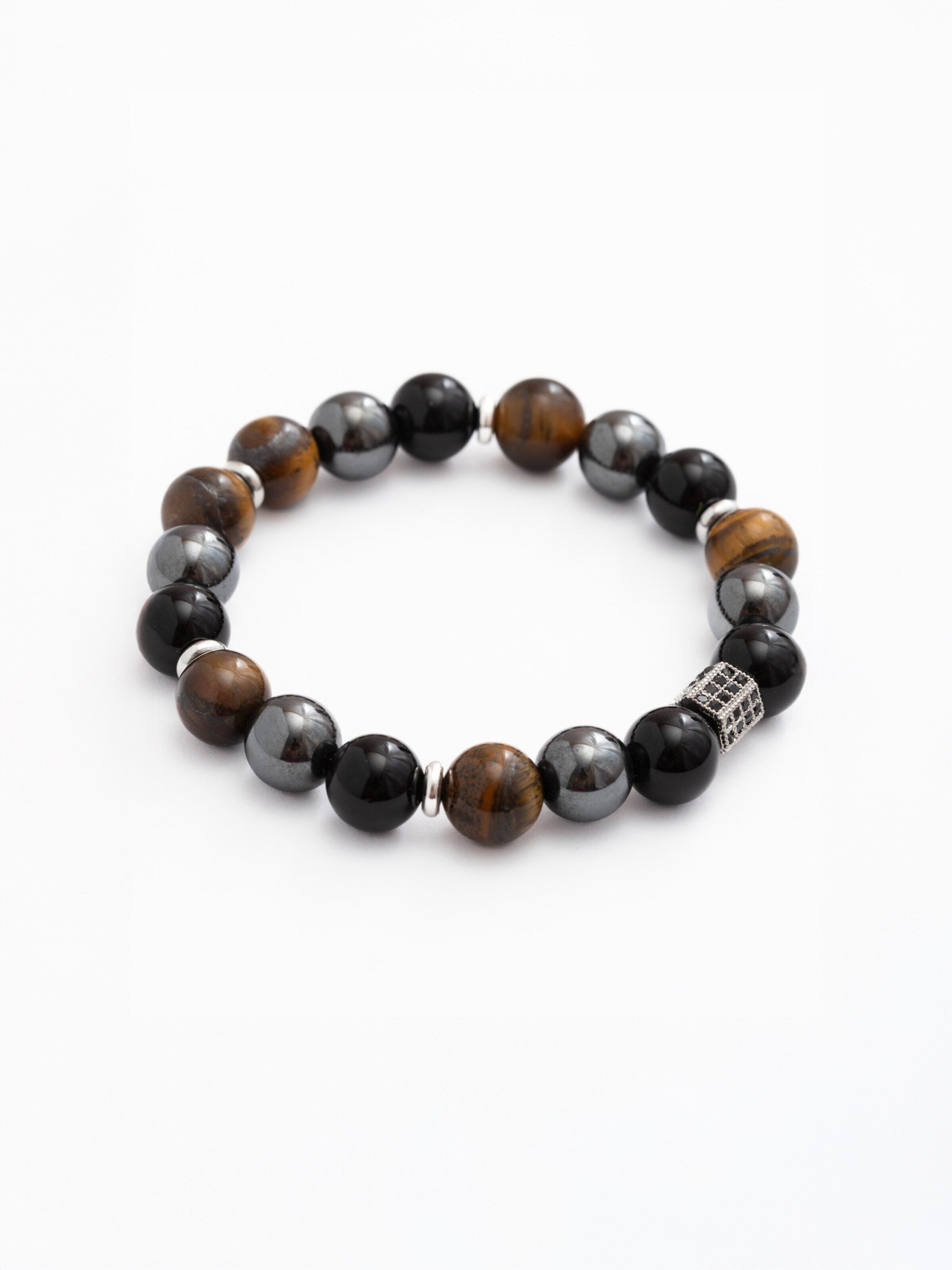 Secret Stones Armband 'Men's power' in Silber: Vorderseite