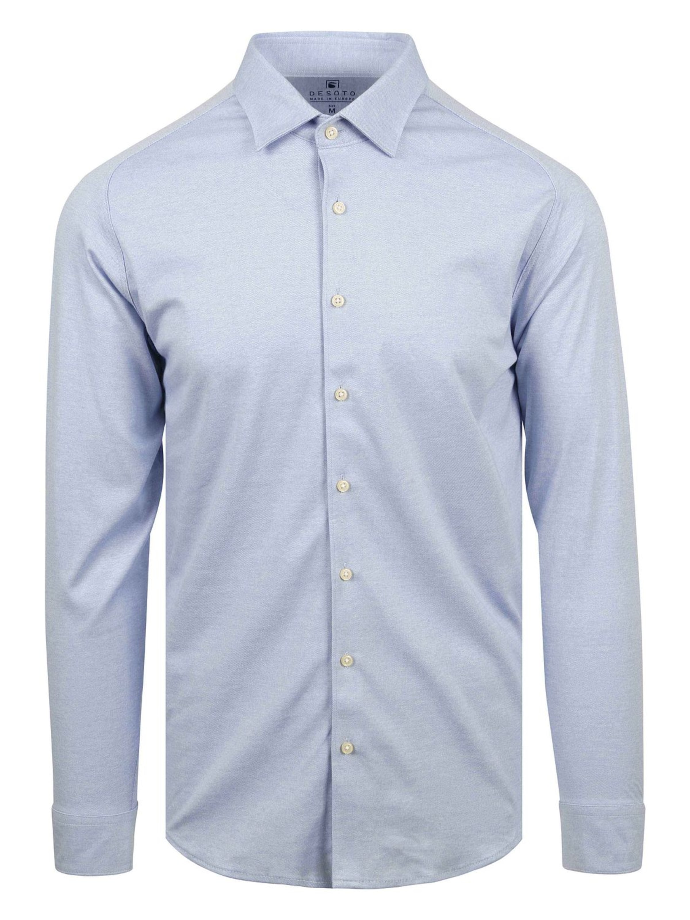 DESOTO Button Up Shirt 'Modern Kent' in Blue: front