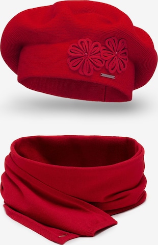Vivisence Beanie '7007 Set' in Red: front