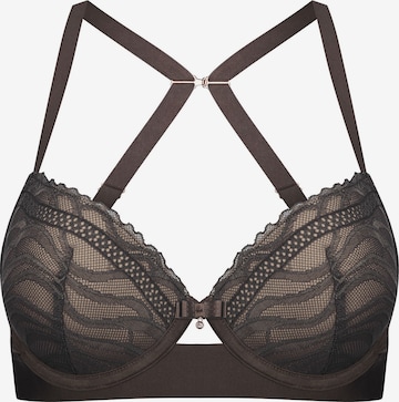 Marc & André T-shirt Bra in Brown: front