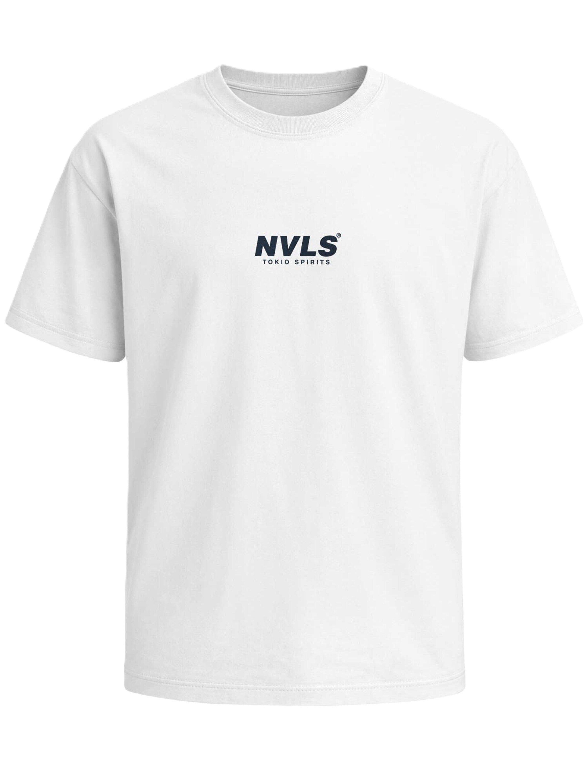 Neverless Shirt 'Tokyo Wave' in Weiß: Vorderseite