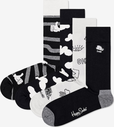Happy Socks Sokker i grå-meleret / sort / hvid, Produktvisning
