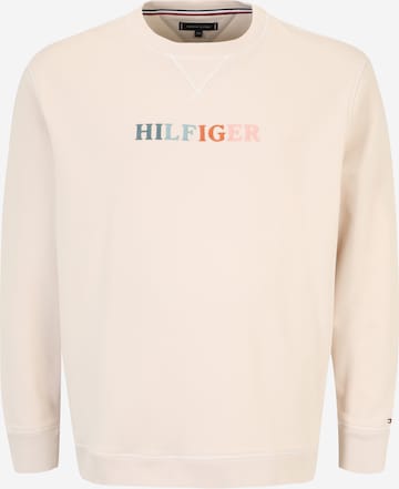 Tommy Hilfiger Big & Tall Sweatshirt in White: front