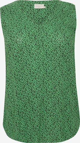 KAFFE CURVE Blouse 'Isma' in Groen: voorkant