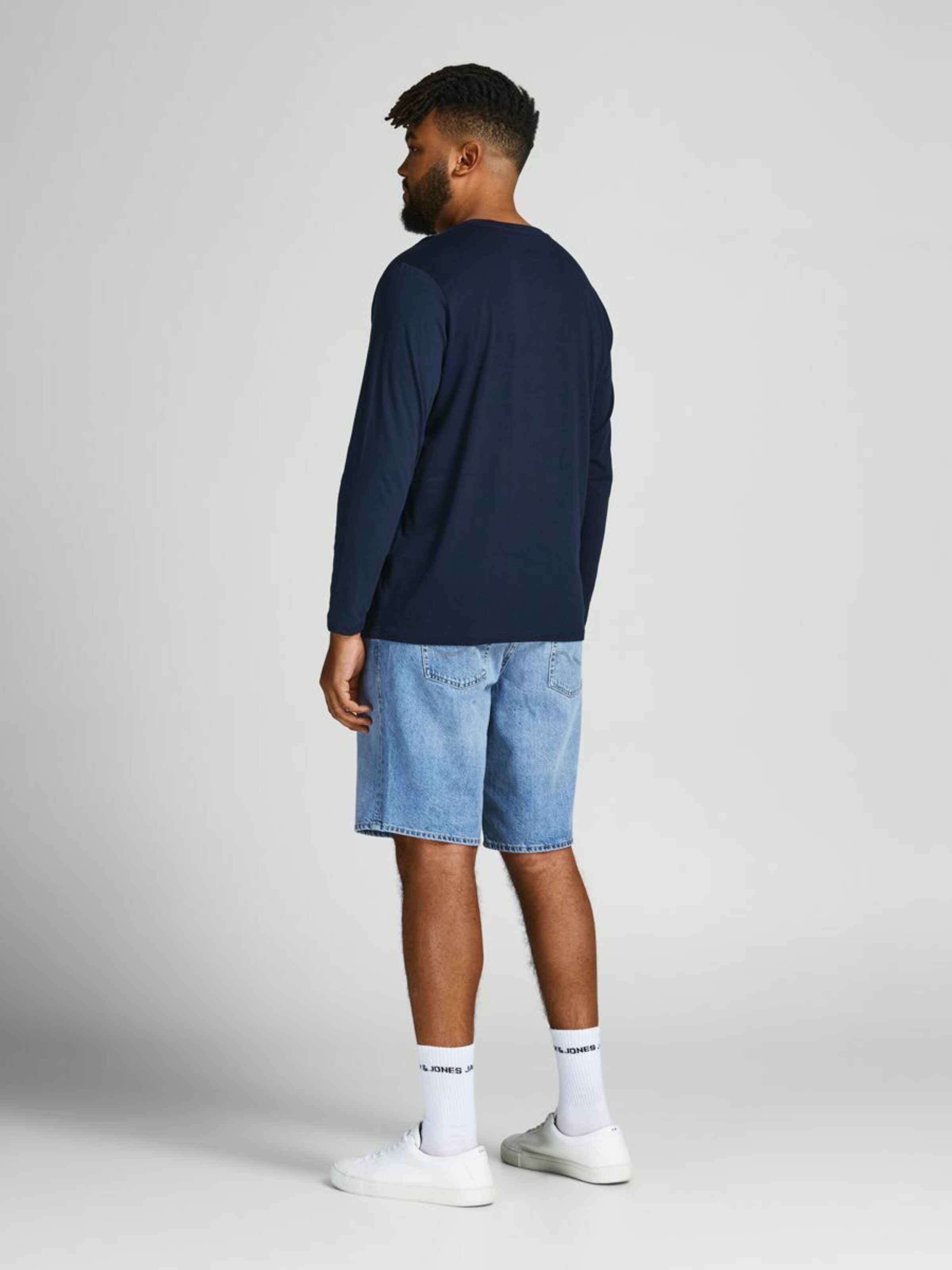 Männer Shirts Jack & Jones Plus Shirt in Navy, Schwarz - KA12982 Männer Shirts Jack & Jones Plus Shirt in Navy, Schwarz - KA12982
