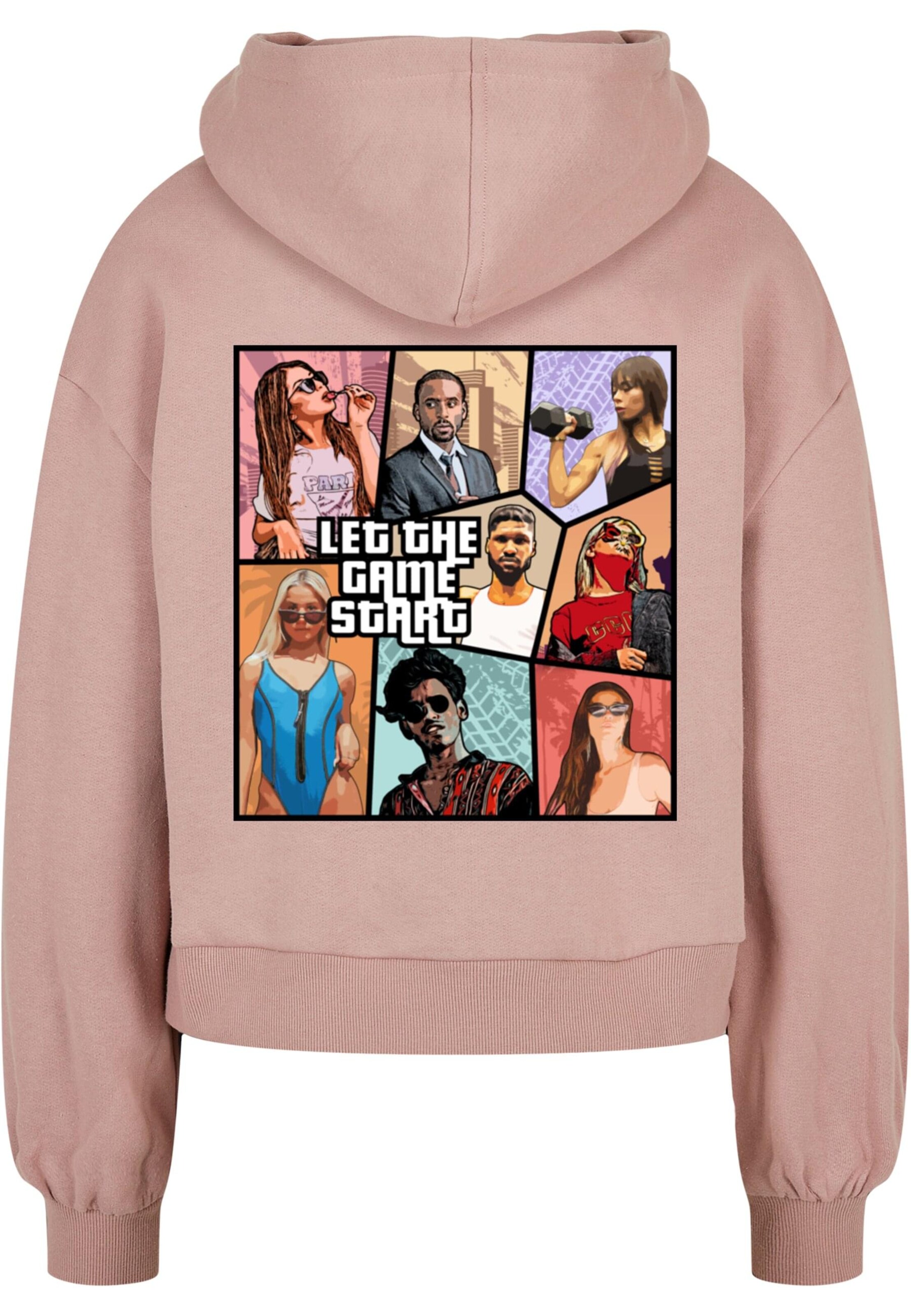 Sweat-shirt 'Grand Collage' Merchcode en rose