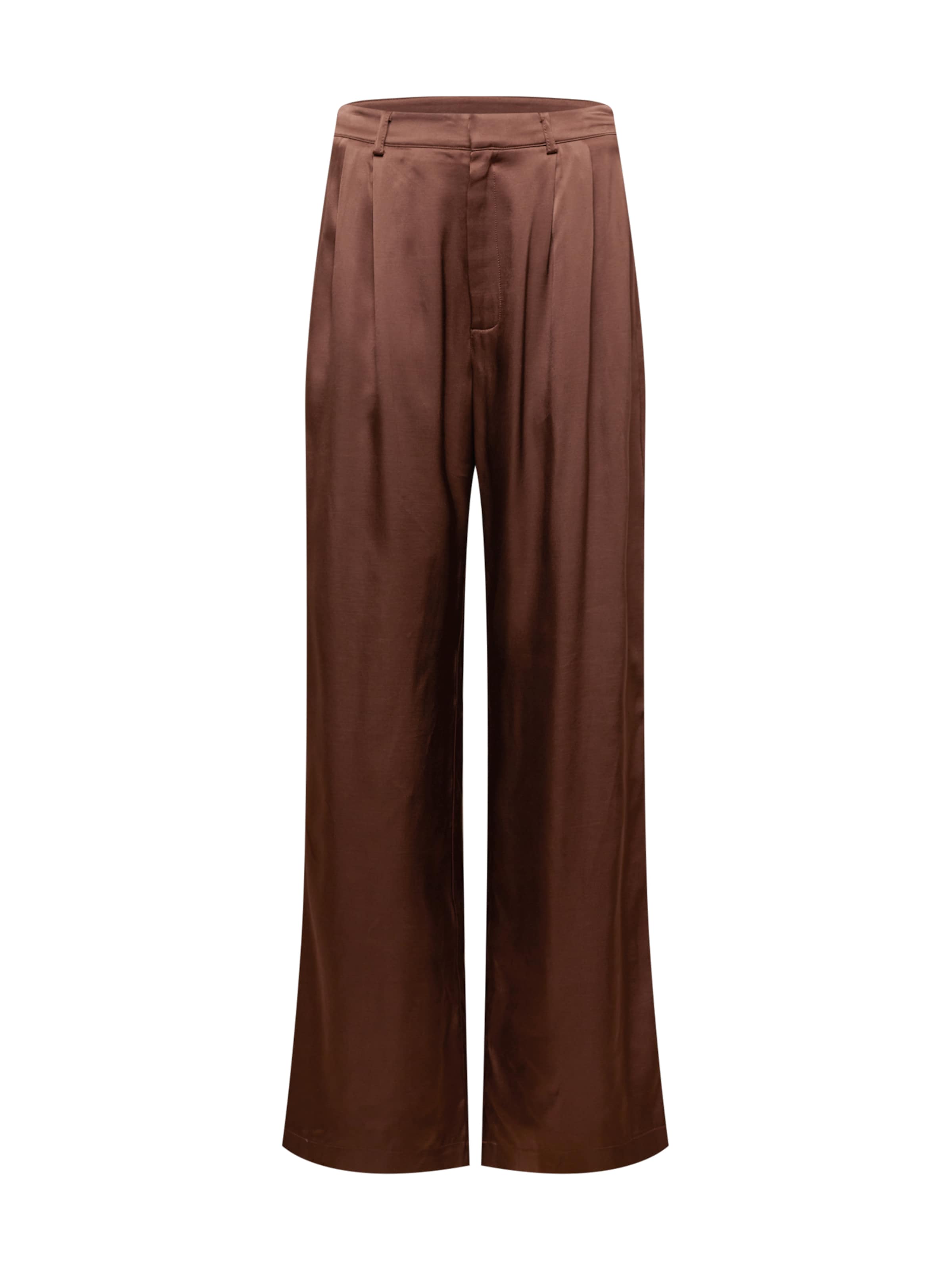 A LOT LESS Loosefit Kalhoty 'Eve' – hnědá: přední strana