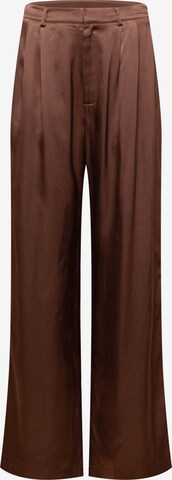 A LOT LESS Loose fit Trousers 'Eve' in Brown: front