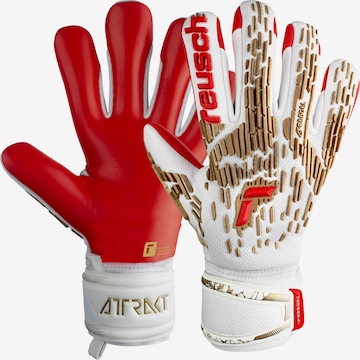 REUSCH Athletic Gloves 'Attrakt Freegel Silver' in Red: front