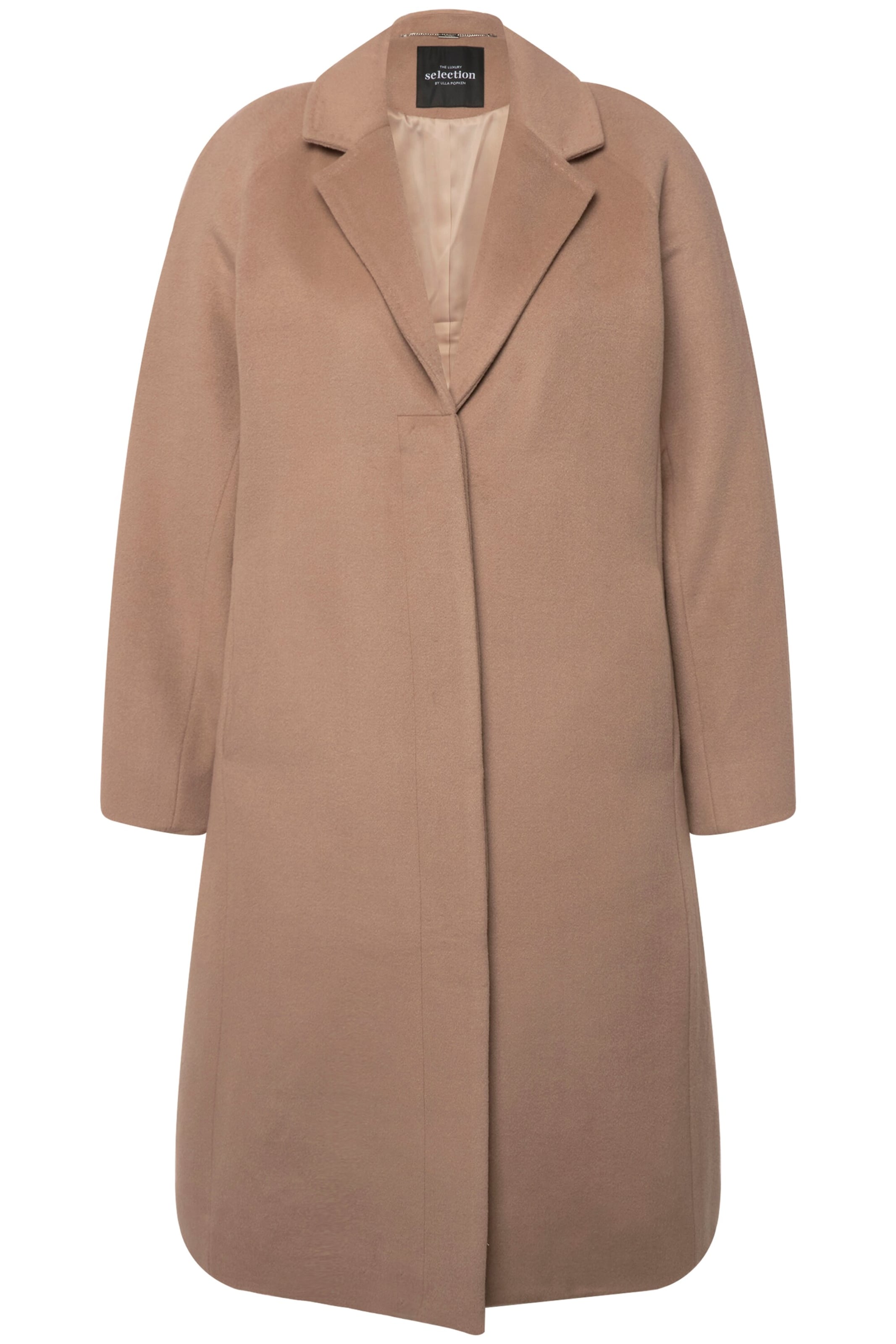 Ulla Popken Between-seasons coat in Brown: front