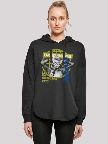 F4NT4STIC Sweatshirt 'David Bowie Live In Concert' in Zwart: voorkant