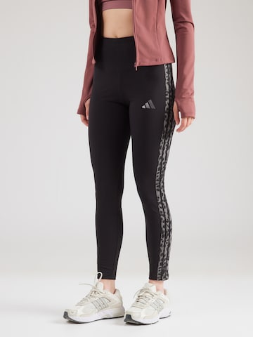 ADIDAS SPORTSWEAR Skinny Παντελόνι φόρμας σε μαύρο: μπροστά