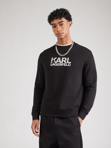Sweat-shirt Karl Lagerfeld en noir : devant