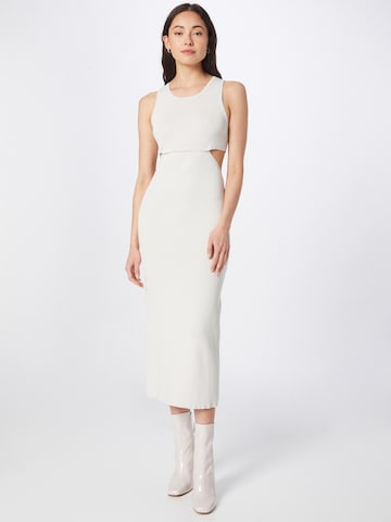 WEEKDAY Knitted dress in White: front
