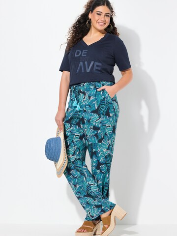 Ulla Popken Regular Hose in Blau