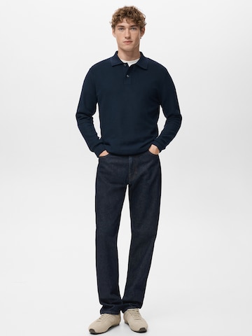 MANGO MAN Sveter 'Tens' - Modrá