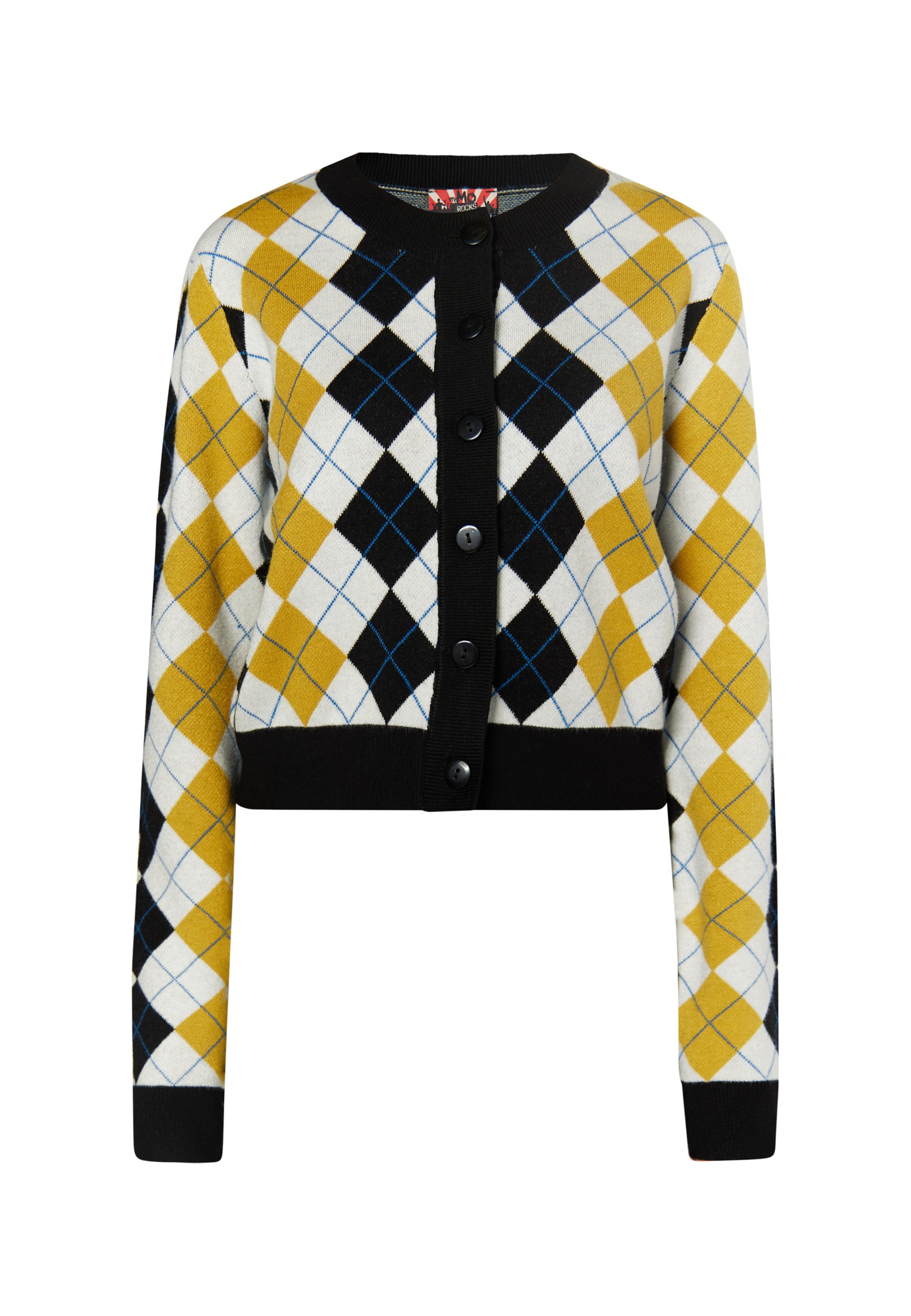 juoda myMo ROCKS Kardiganas 'Blonda': priekis