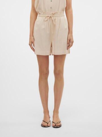 Loosefit Pantalon 'VMMymilo' VERO MODA en beige : devant
