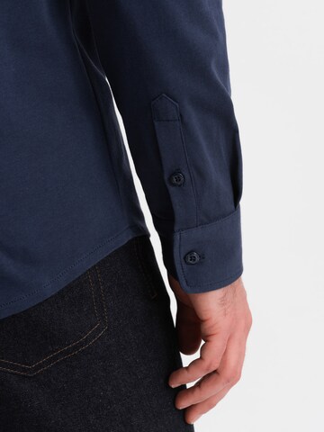 Ombre Regular fit Zakelijk overhemd 'OM-SHCS-0138' in Blauw