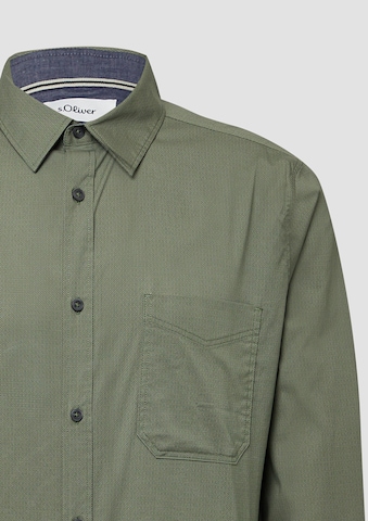 s.Oliver Regular fit Overhemd in Groen