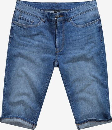 John F. Gee Tapered Jeans in Blue: front