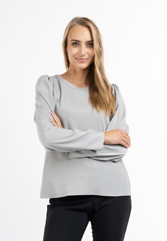 usha BLACK LABEL Blouse in Grijs: voorkant