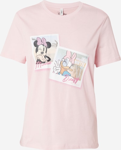 ONLY T-shirt 'DISNEY' en bleu / rose / noir / blanc, Vue avec produit