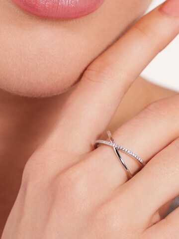 Lucardi Ring in Zilver: voorkant