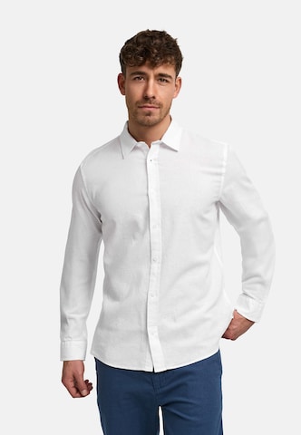 INDICODE JEANS Regular fit Business shirt 'Ceppo' in White: front