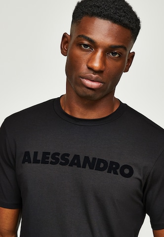 Alessandro Zavetti - Camisa 'Marconi' em preto
