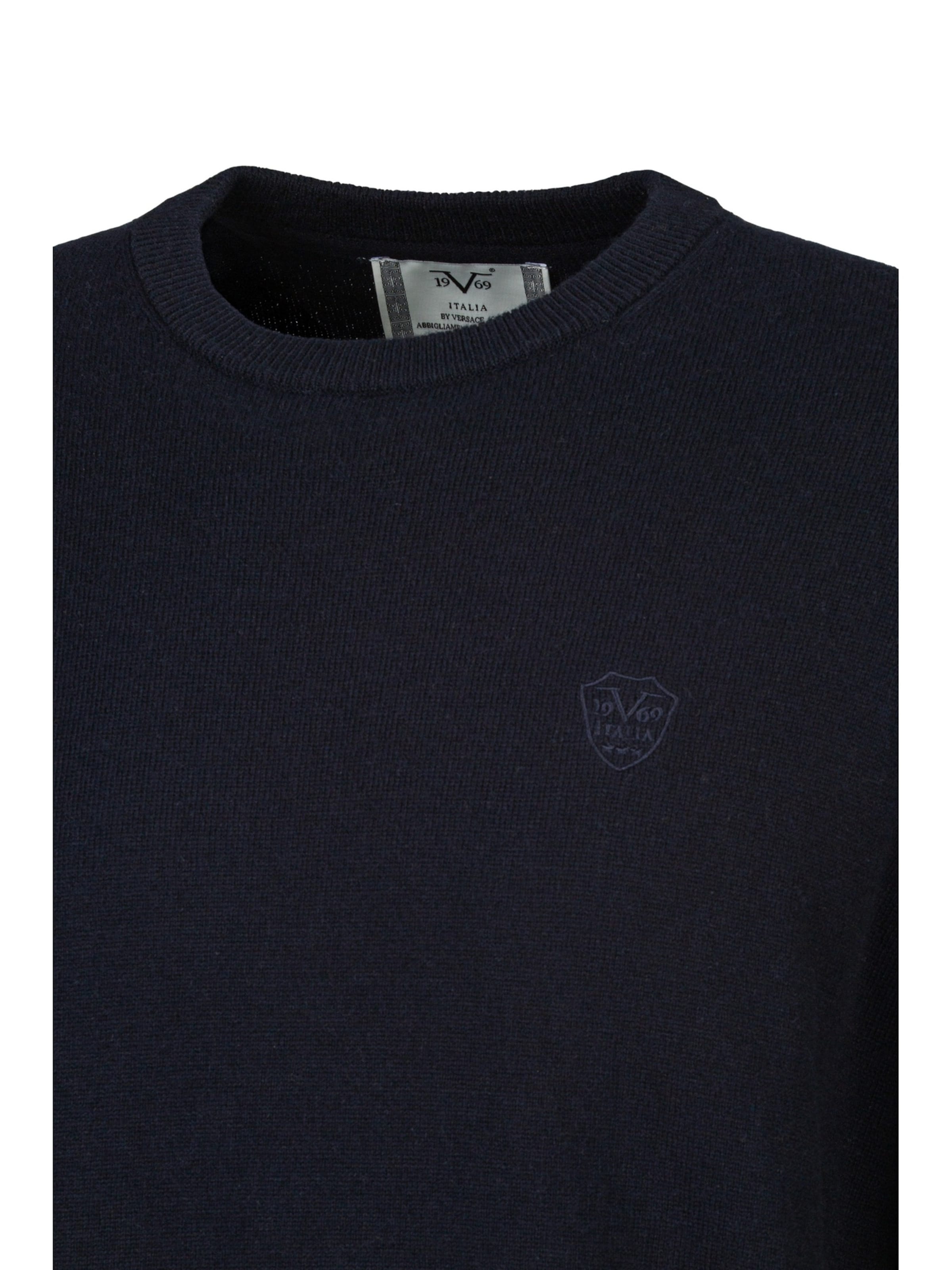 19V69 ITALIA Pullover 'Clint Embro' in Blau