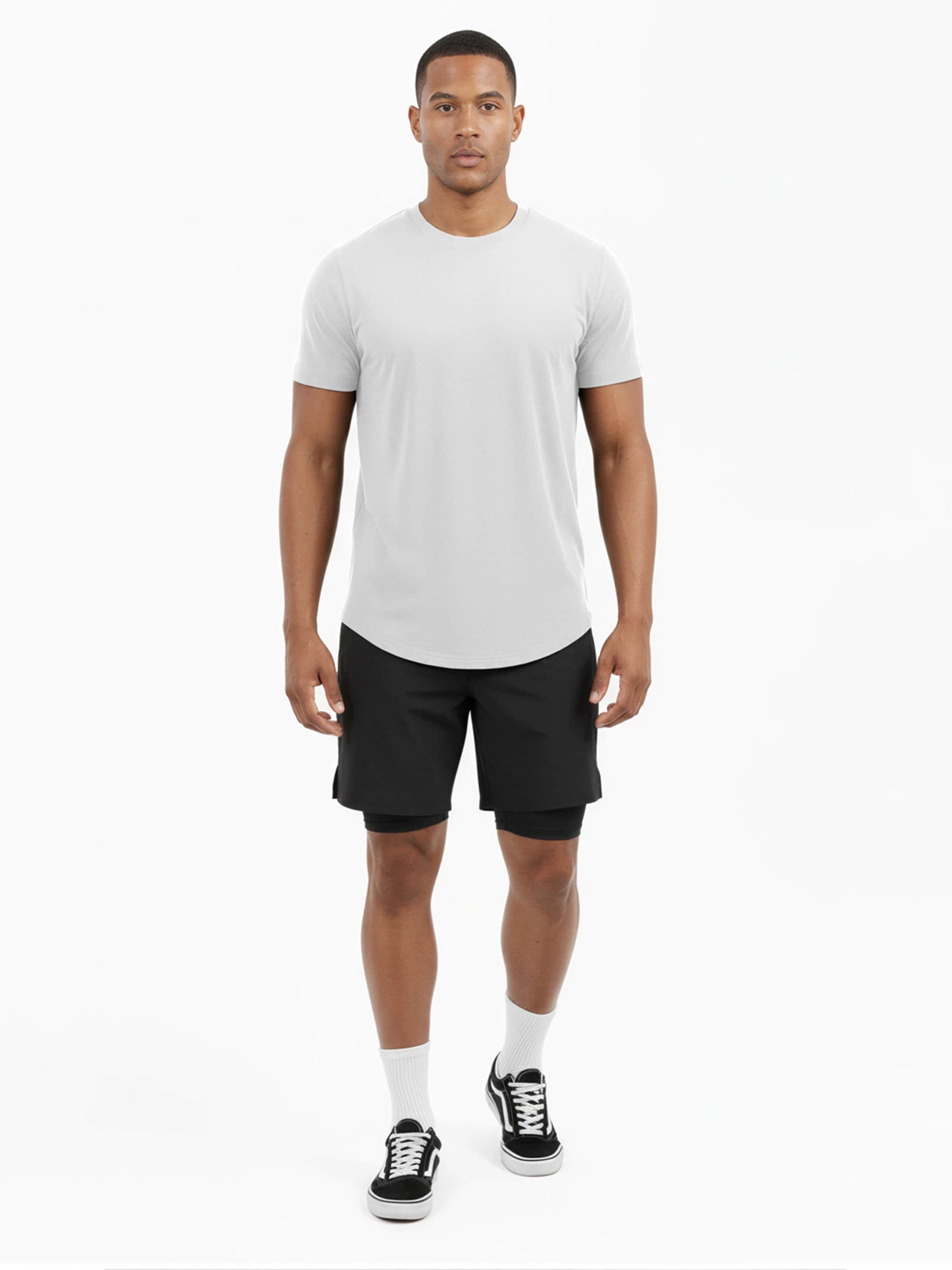SIXLAB Shirt 'Round T-Shirt' in White