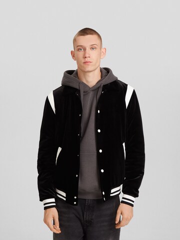 Bershka Between-Season Jacket in Black: front