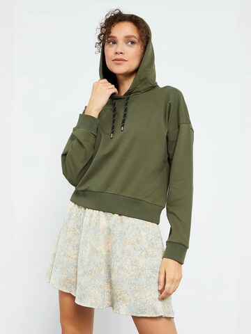 Tommy Life Sweatshirt in Groen: voorkant