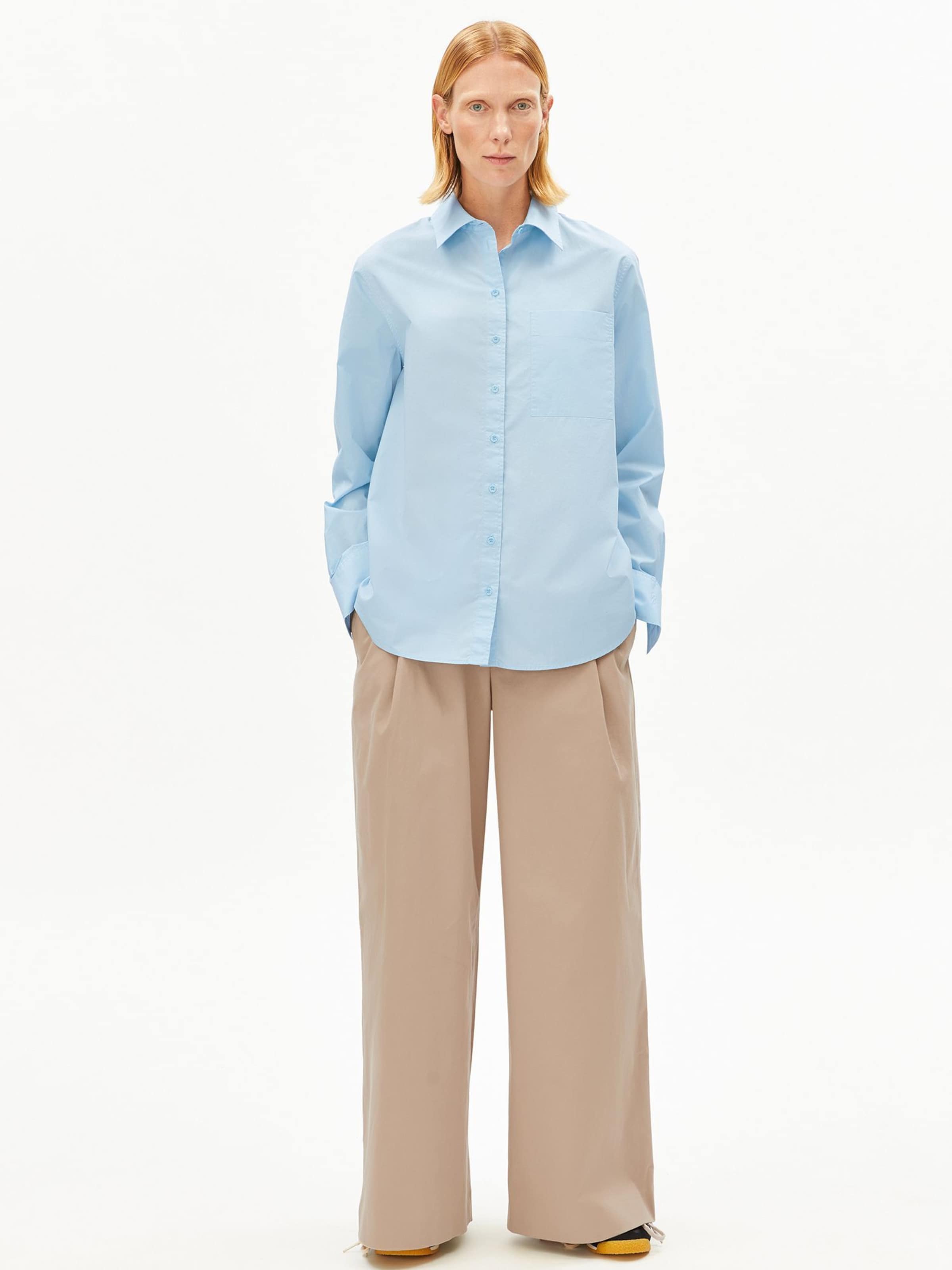 ARMEDANGELS Blouse in Blauw: voorkant