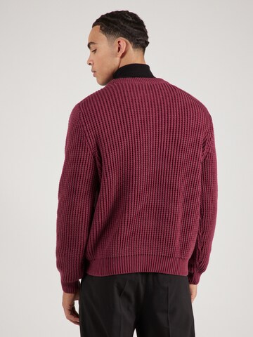 Guido Maria Kretschmer Men Sweater 'Adam' in Red: back