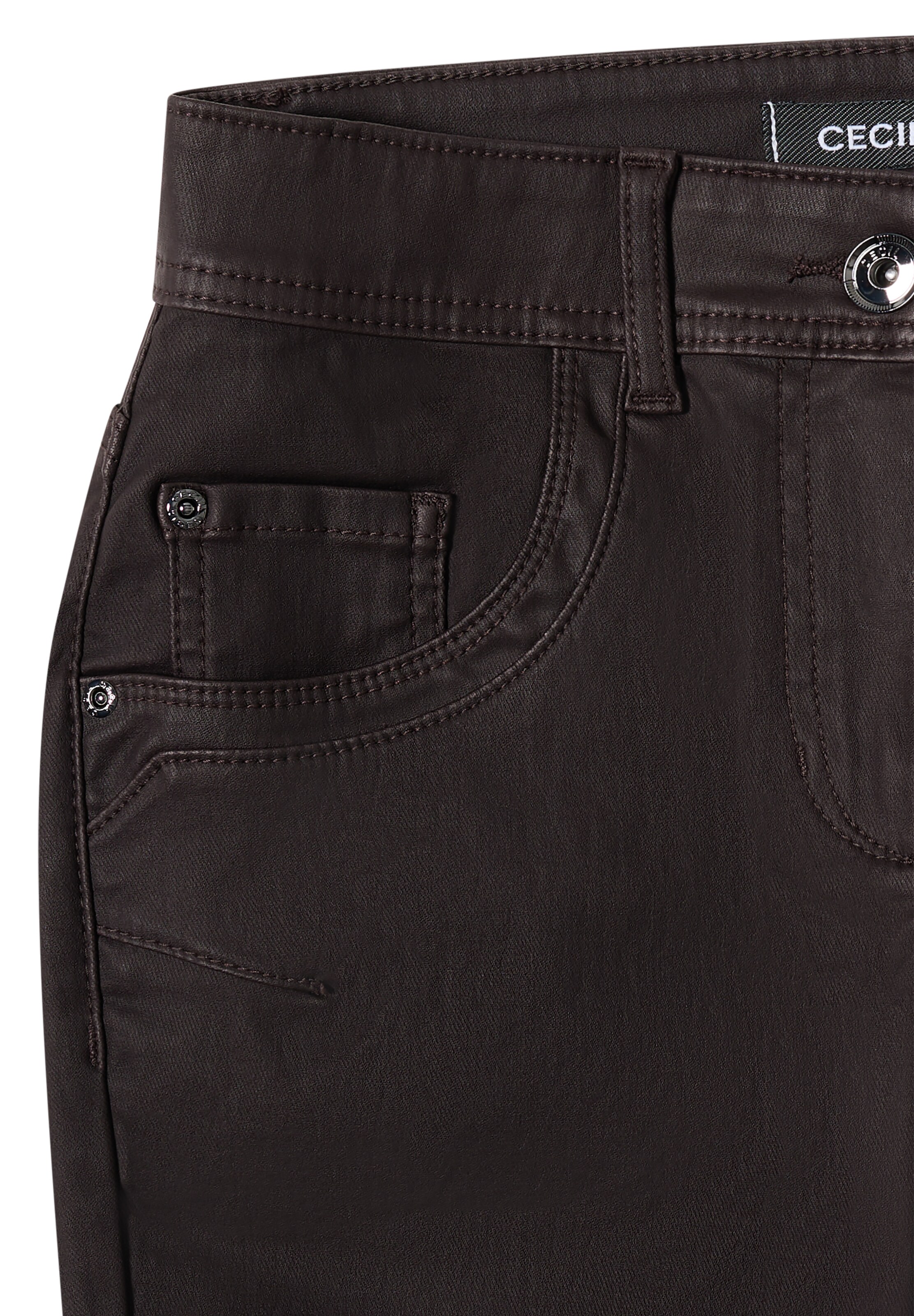 STREET ONE Slim fit Pants in Brown