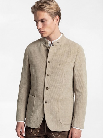 KaiserLich Regular Fit Trachtenjacke '5435' mit feiner Cord-Struktur in Beige: Vorderseite