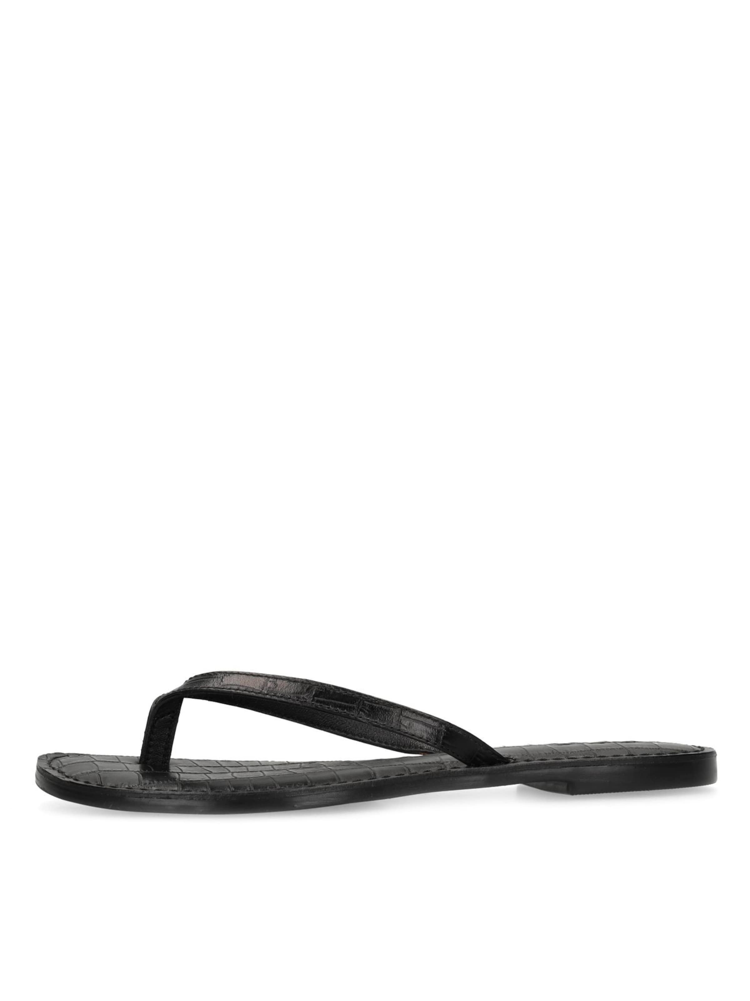 Tongs SACHA en noir : devant